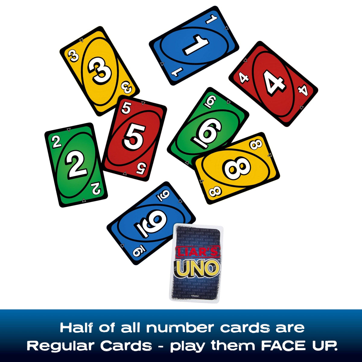 Liar's UNO cards showing Liar's Card backs