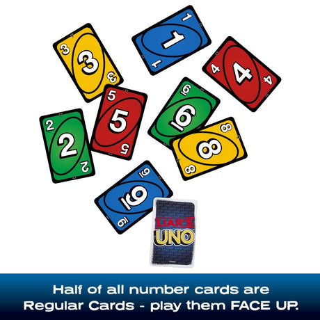 Liar's UNO cards showing Liar's Card backs