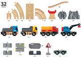 BRIO Set - Rail & Road Loading Set 32 pieces - Toybox Tales