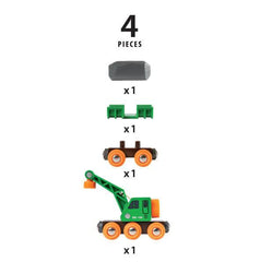 BRIO | Clever Crane Wagon 4 pieces