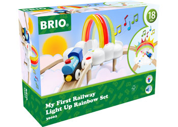 BRIO My First Railway Light Up Rainbow Set 11 pieces - Toybox Tales