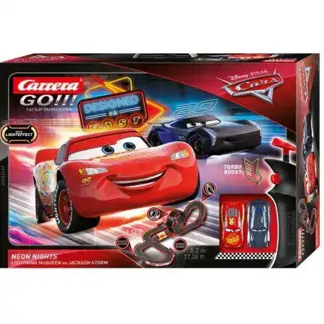 Carrera GO - Slot Car Set 1:43 Disney Cars Neon Nights 5.3m Track