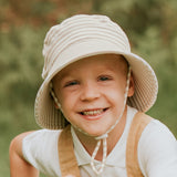 Kids Classic Bucket Sun Hat - Natural Stripe