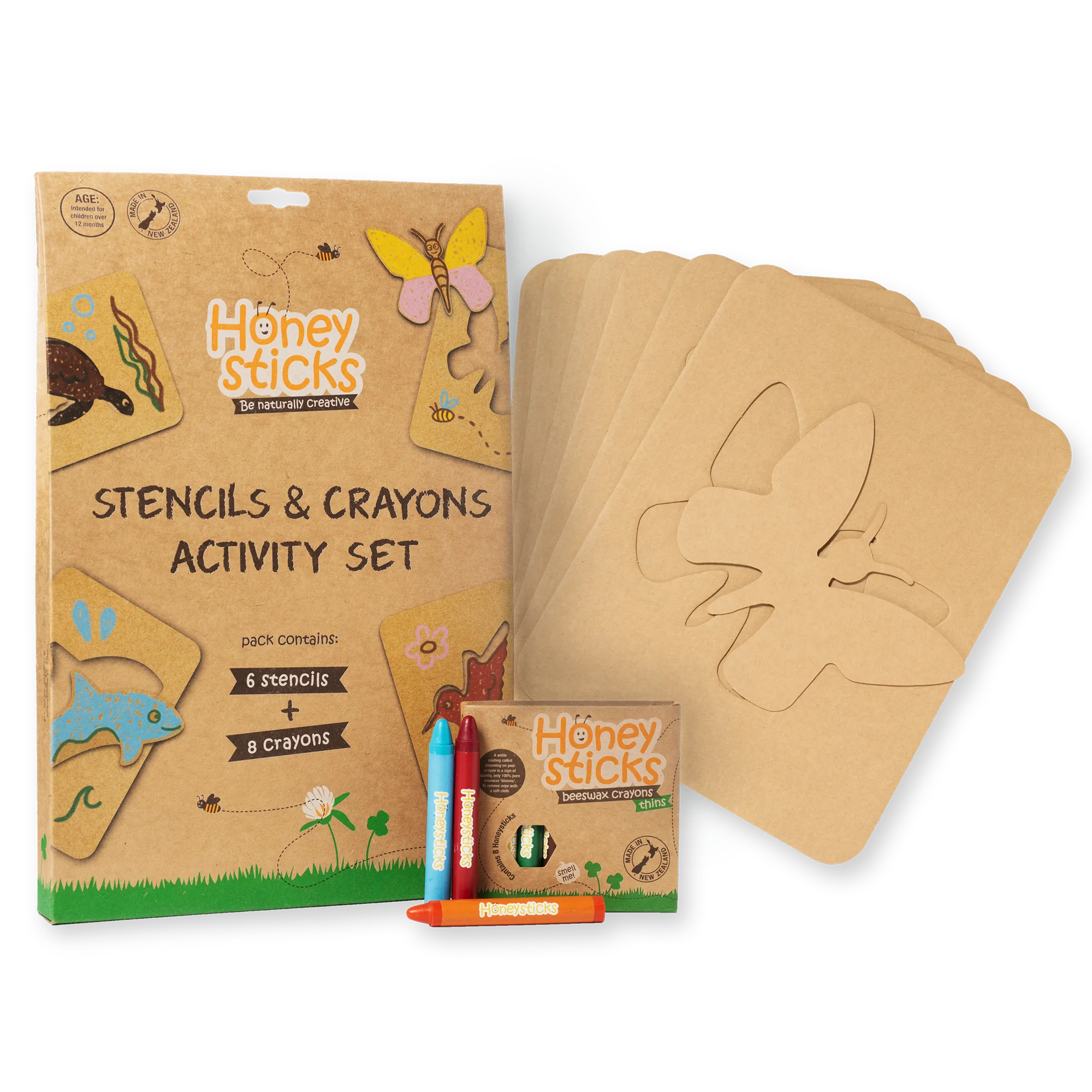 Honeysticks - Australia - Honeysticks Jumbo Stencils & Crayons Activity Set - Toybox Tales