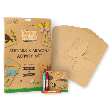 Honeysticks - Australia - Honeysticks Jumbo Stencils & Crayons Activity Set - Toybox Tales
