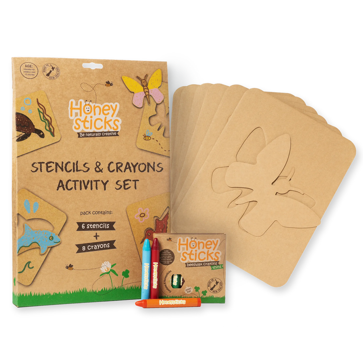 Honeysticks - Australia - Honeysticks Jumbo Stencils & Crayons Activity Set - Toybox Tales