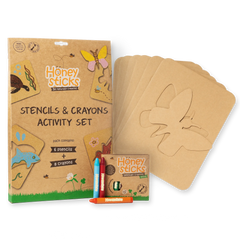 Honeysticks - Australia - Honeysticks Jumbo Stencils & Crayons Activity Set - Toybox Tales