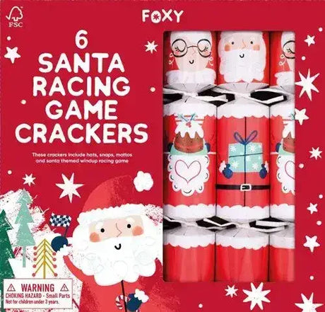 Christmas Crackers | Santa Racing | Pack of 6 - Toybox Tales