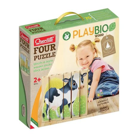 Quercetti | Four Puzzle Farm Animals - Toybox Tales