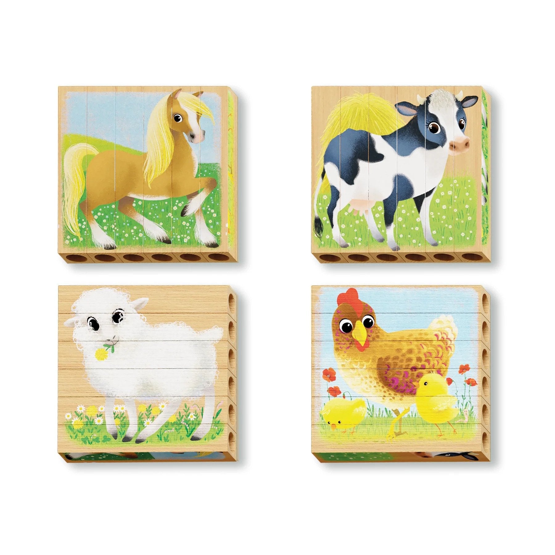 Quercetti | Four Puzzle Farm Animals