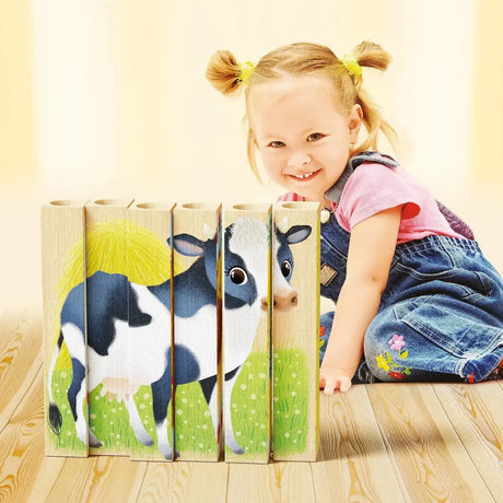 Quercetti | Four Puzzle Farm Animals - Toybox Tales