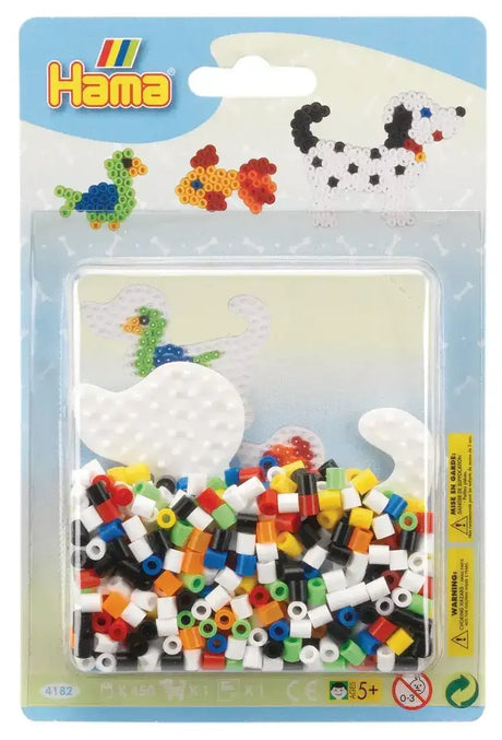 Hama | Small Blister Pack | White Dog | Approx. 450 beads - Toybox Tales