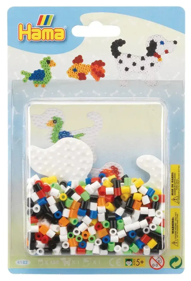 Hama | Small Blister Pack | White Dog | Approx. 450 beads - Toybox Tales