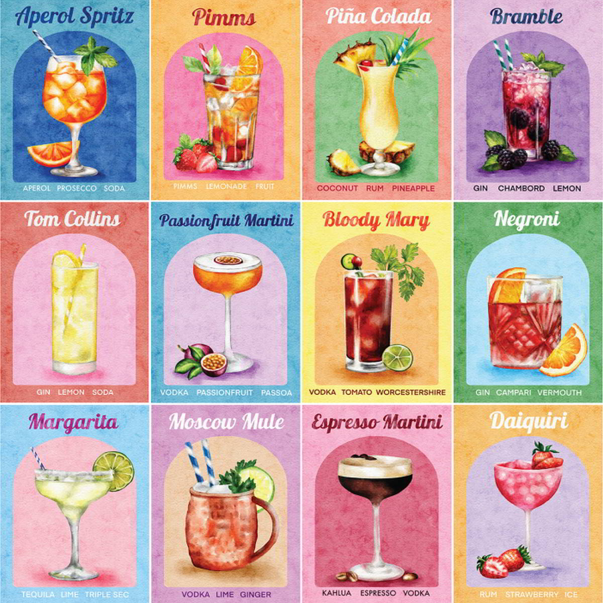 House of Puzzles | Colourful Cocktails | 1000 Piece Puzzle