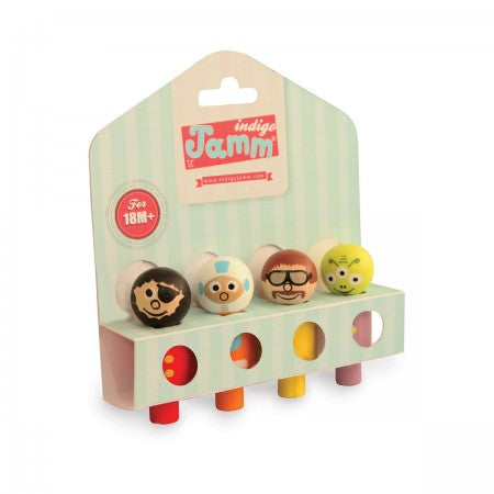Indigo Jamm Wooden Peg People (4 Pack)