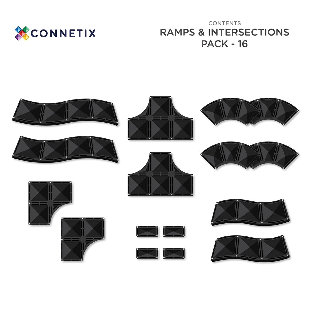 Connetix Ramps & Intersections Pack 16pc