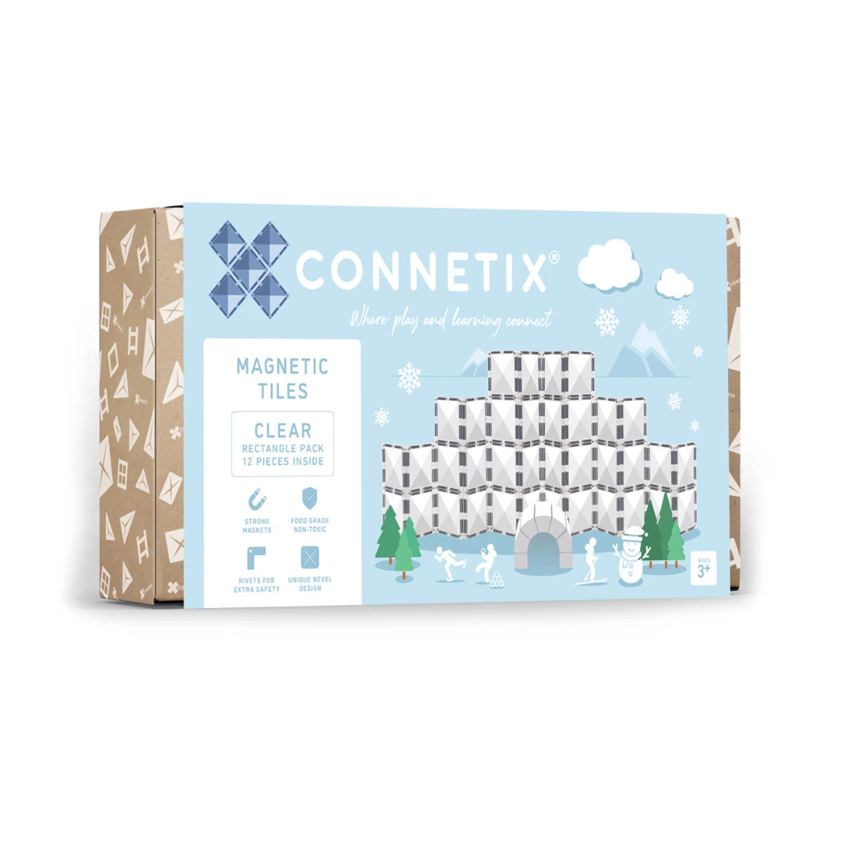 Connetix Clear Rectangle Pack 12 Piece