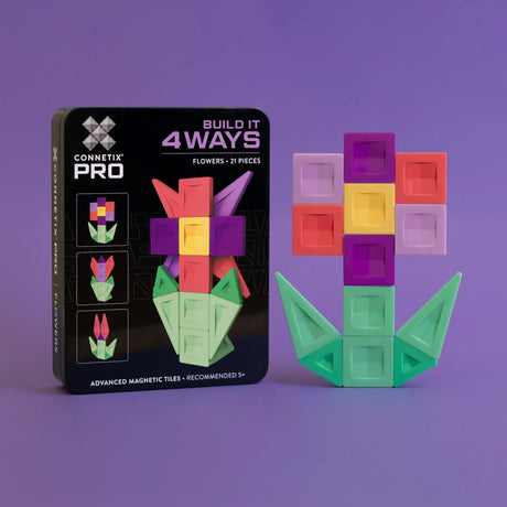 Connetix PRO Build It 4 Ways Flowers Pack 21 Piece