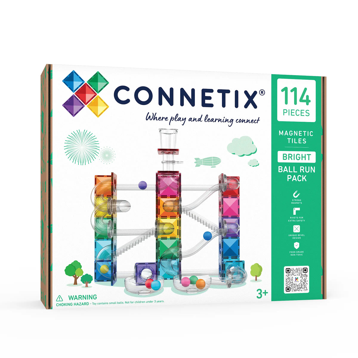 Connetix Ball Run Bright Pack 114 Piece