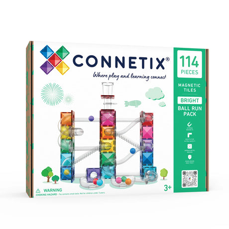 Connetix Ball Run Bright Pack 114 Piece