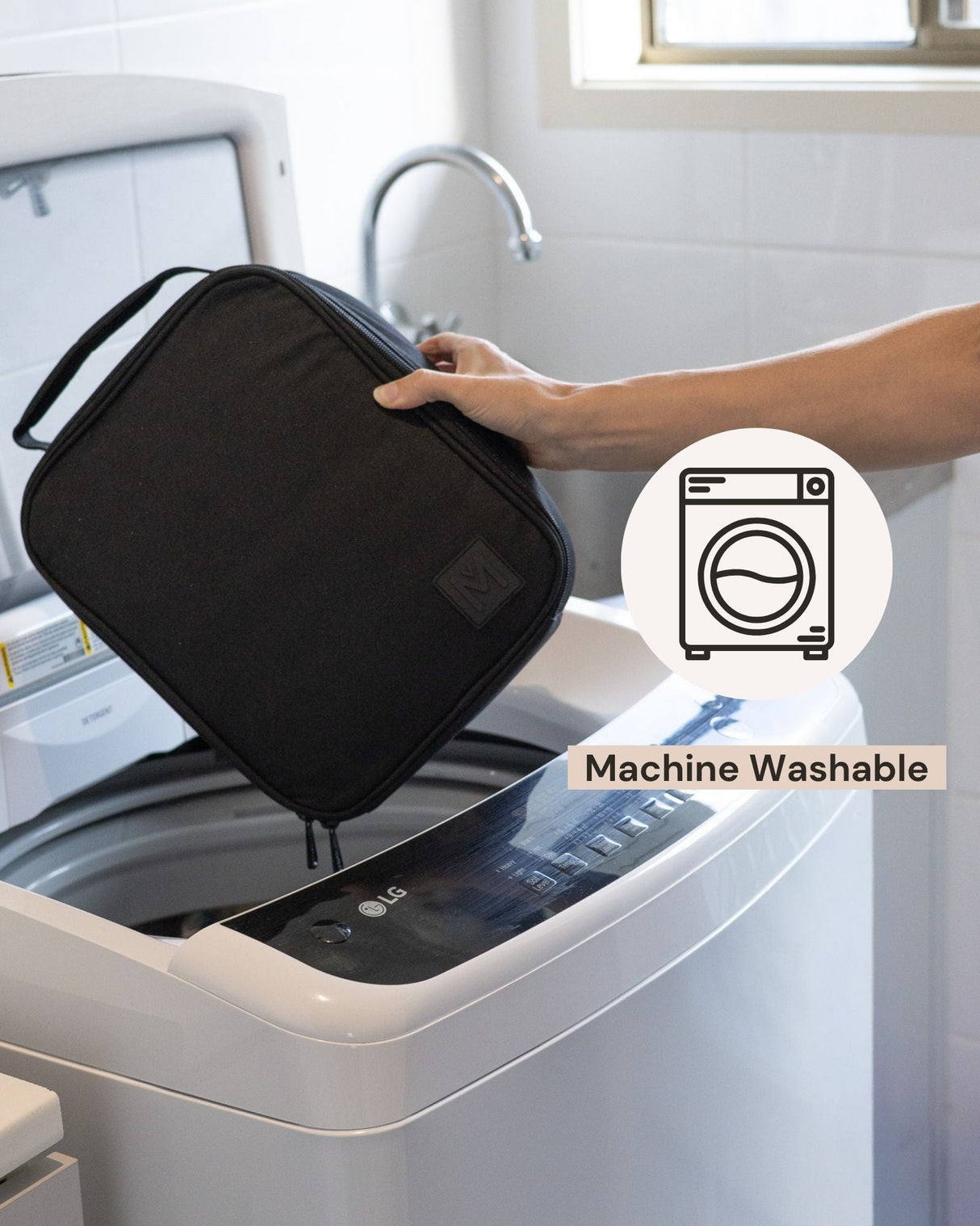 MontiiCo Large Insulated Lunch Bag - Jetset (Ice Pack Included)