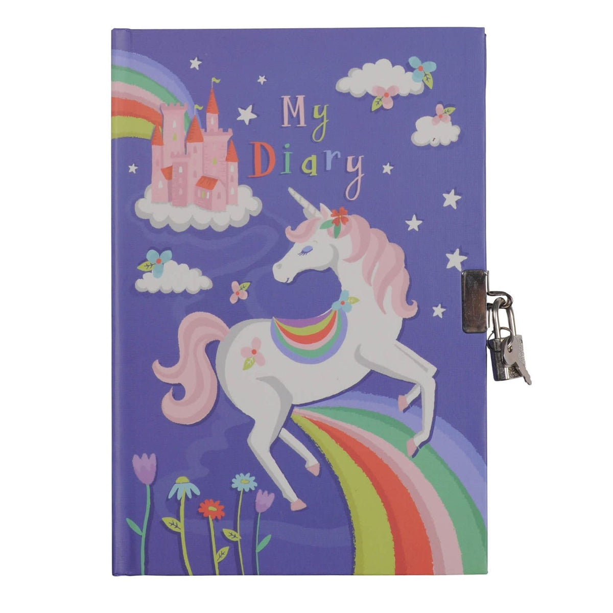 Lockable Diary - Unicorn Rainbows - Tiger Tribe - Toybox Tales