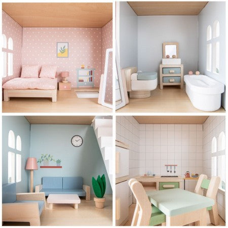 New Classic Toys - Doll House with Furniture