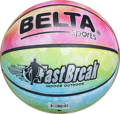Basketball – Size 5 – Synthetic Leather, Colourful
