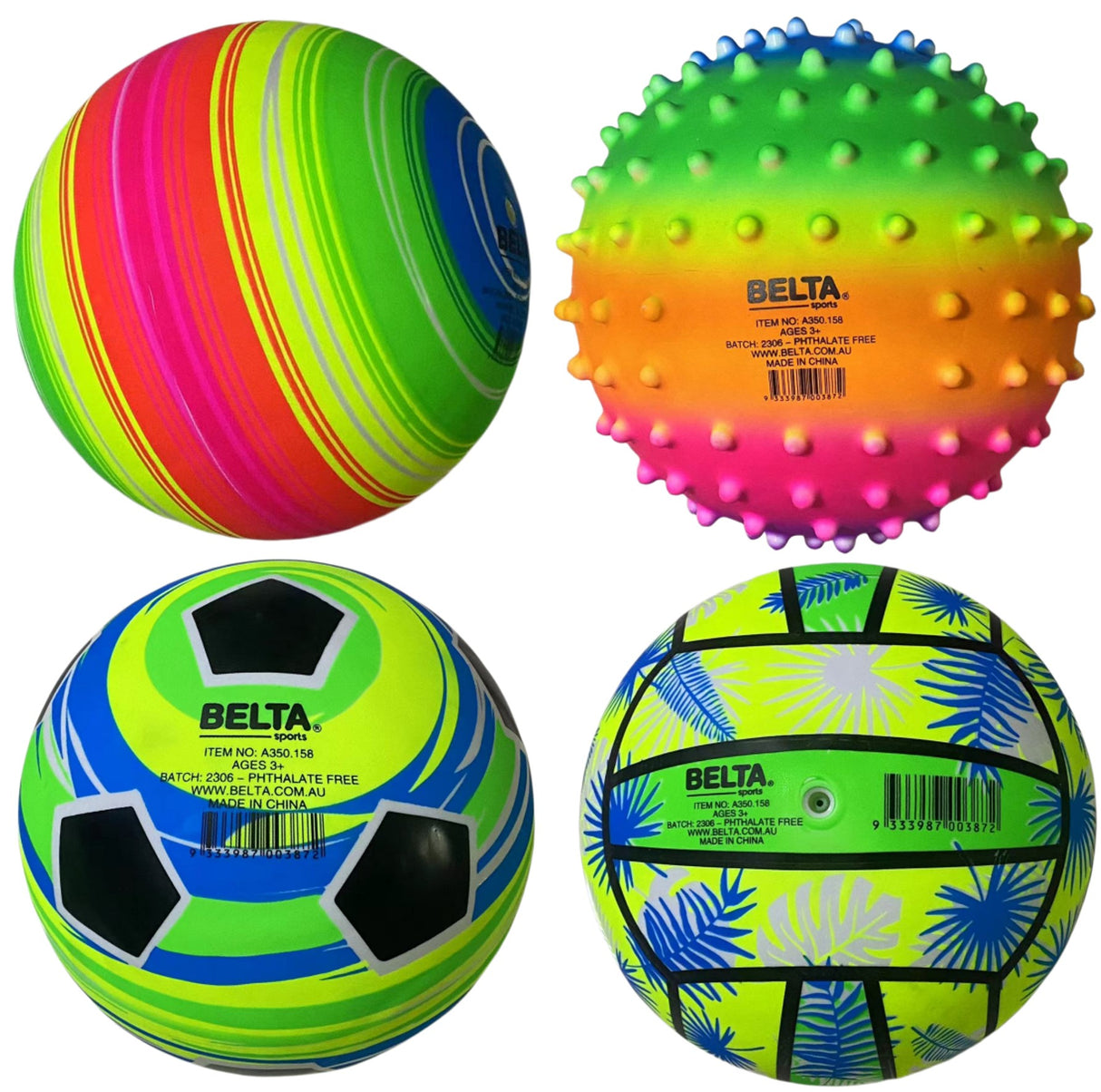 Play Ball – 9" – PVC, Mixed Colours