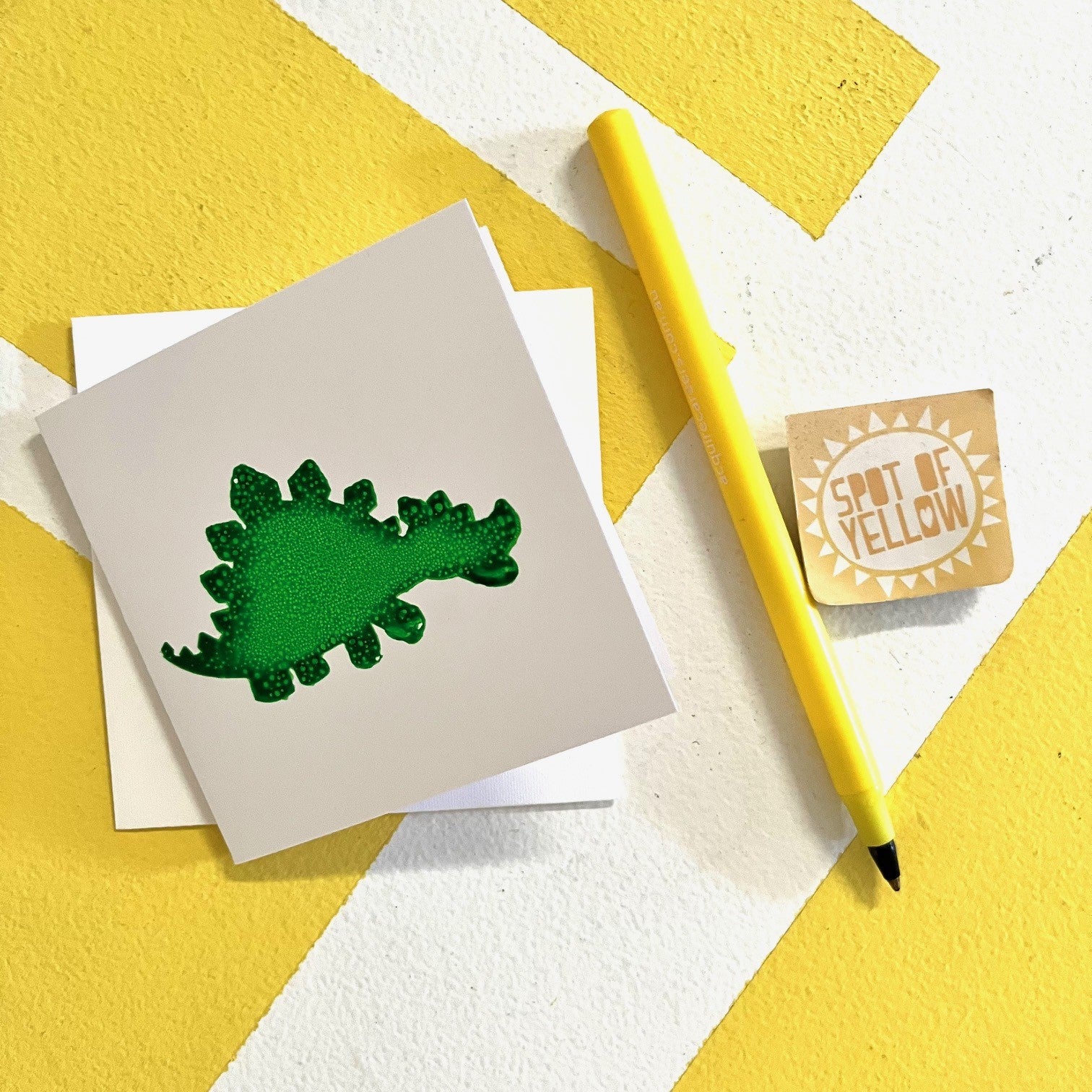 Hand Printed Greeting Card | Spot of Yellow