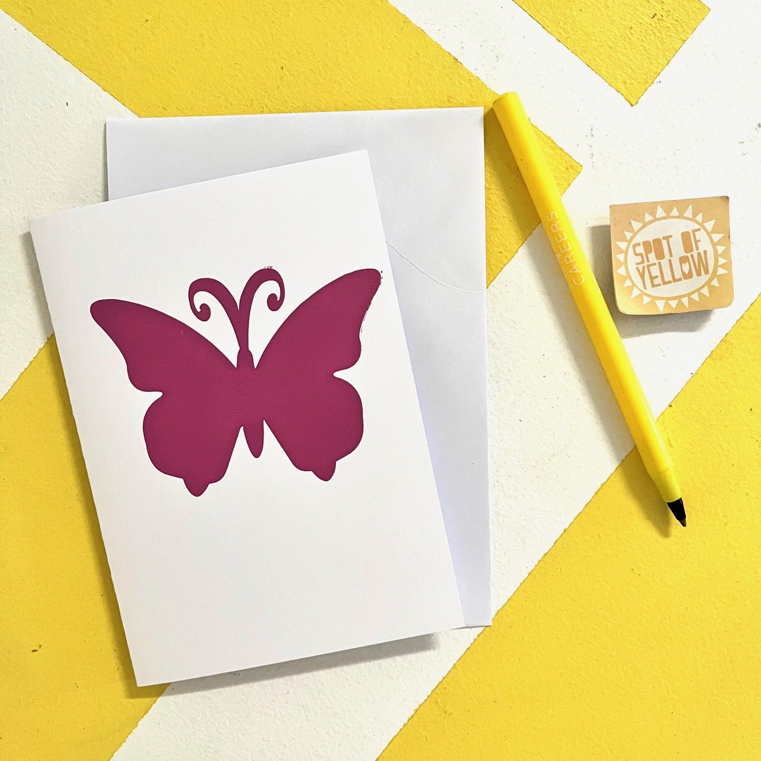 Hand Printed Greeting Card | Spot of Yellow