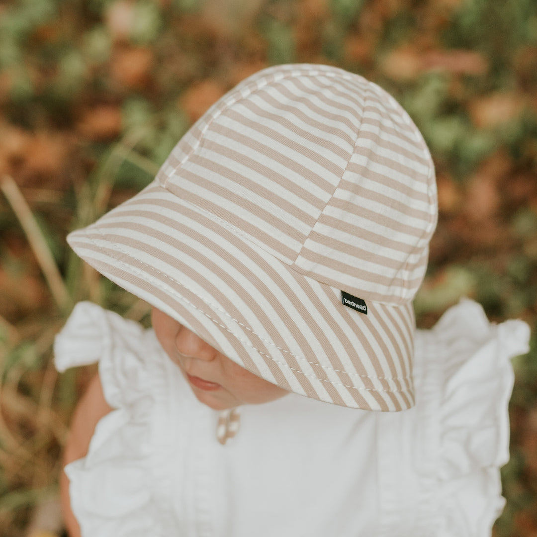 Toddler Bucket Sun Hat - Natural Stripe