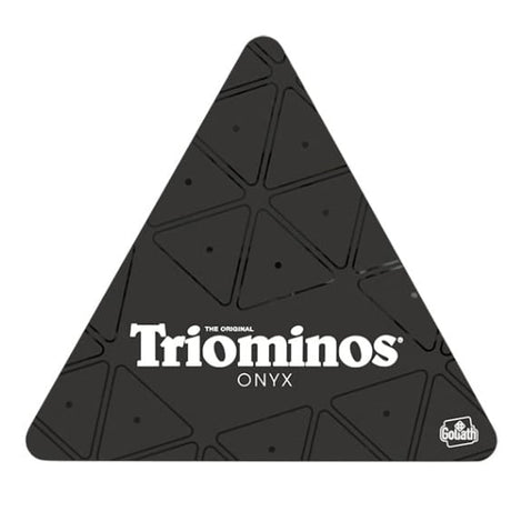 Triominos Onyx Edition tile game with metal tin