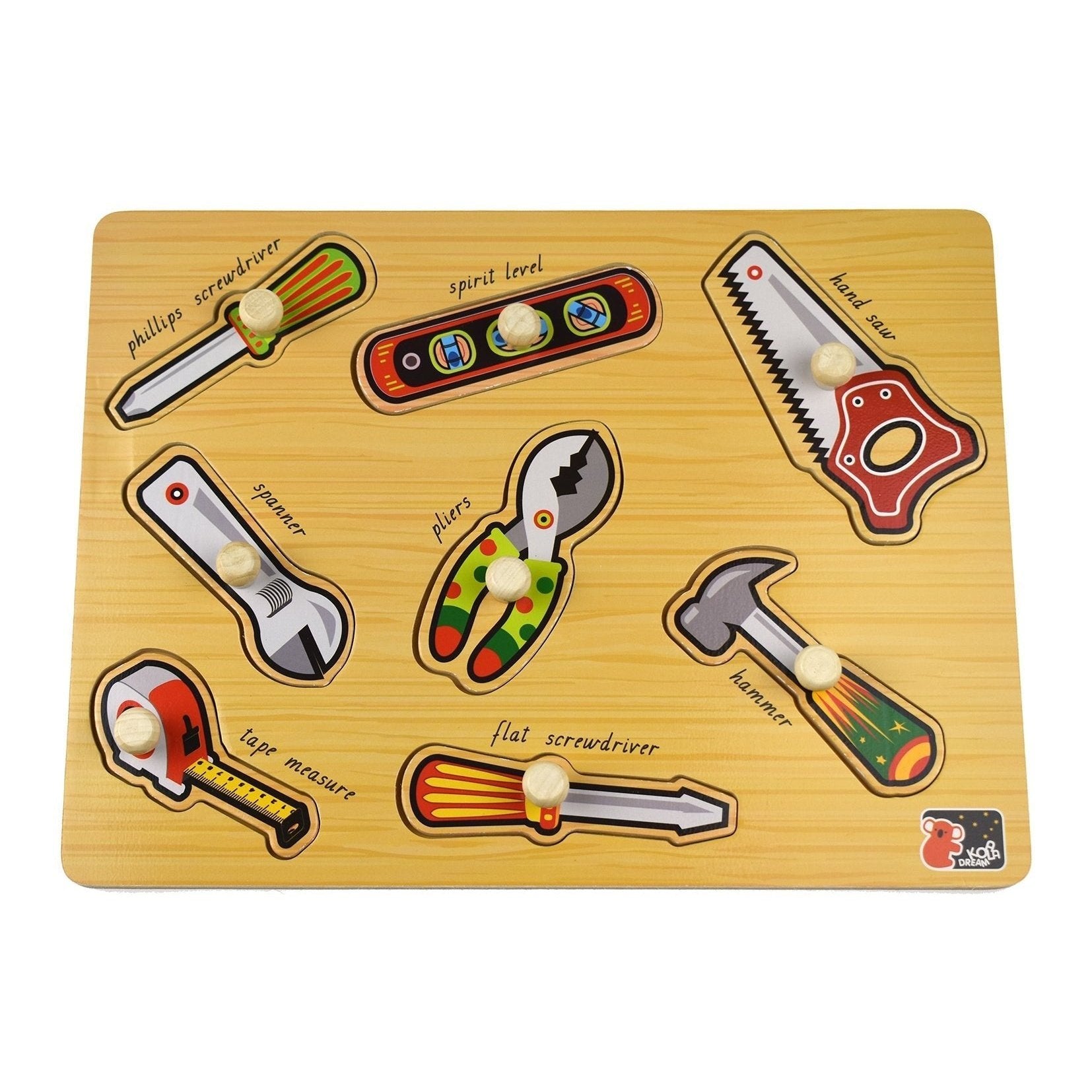 2 in 1 Peg Puzzle - Tools - Toybox Tales