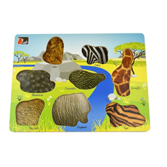 2 in 1 Peg Puzzle - Wild Animals - Toybox Tales