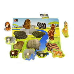 2 in 1 Peg Puzzle - Wild Animals - Toybox Tales