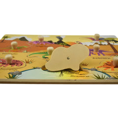 2 in 1 Peg Puzzle - Dinosaurs - Toybox Tales