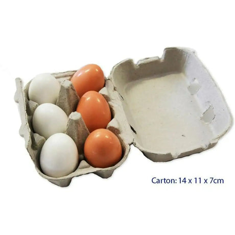 6 Wooden Eggs - Toybox Tales