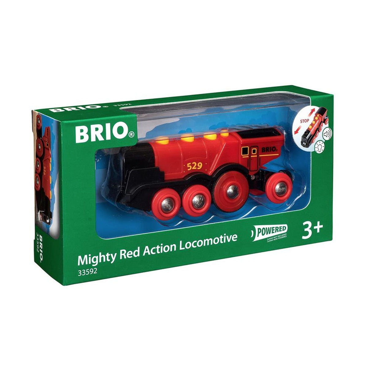 BRIO BO - Mighty Red Action Locomotive - Toybox Tales