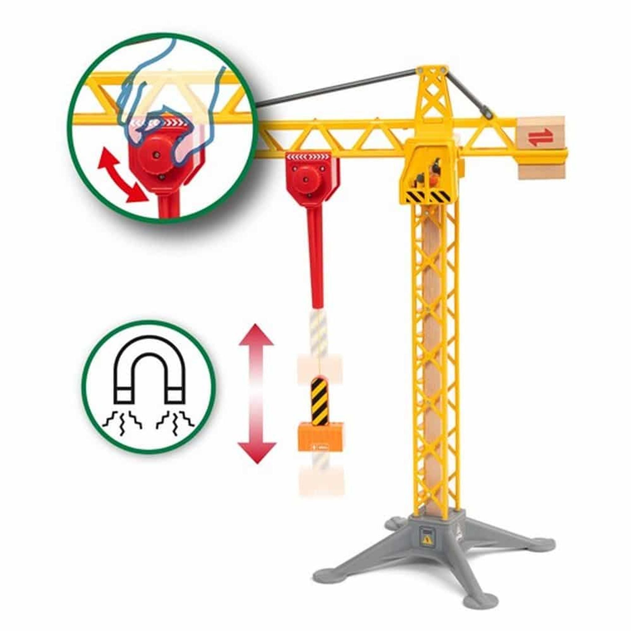 BRIO Crane - Construction Crane with Lights 5 pieces - Toybox Tales