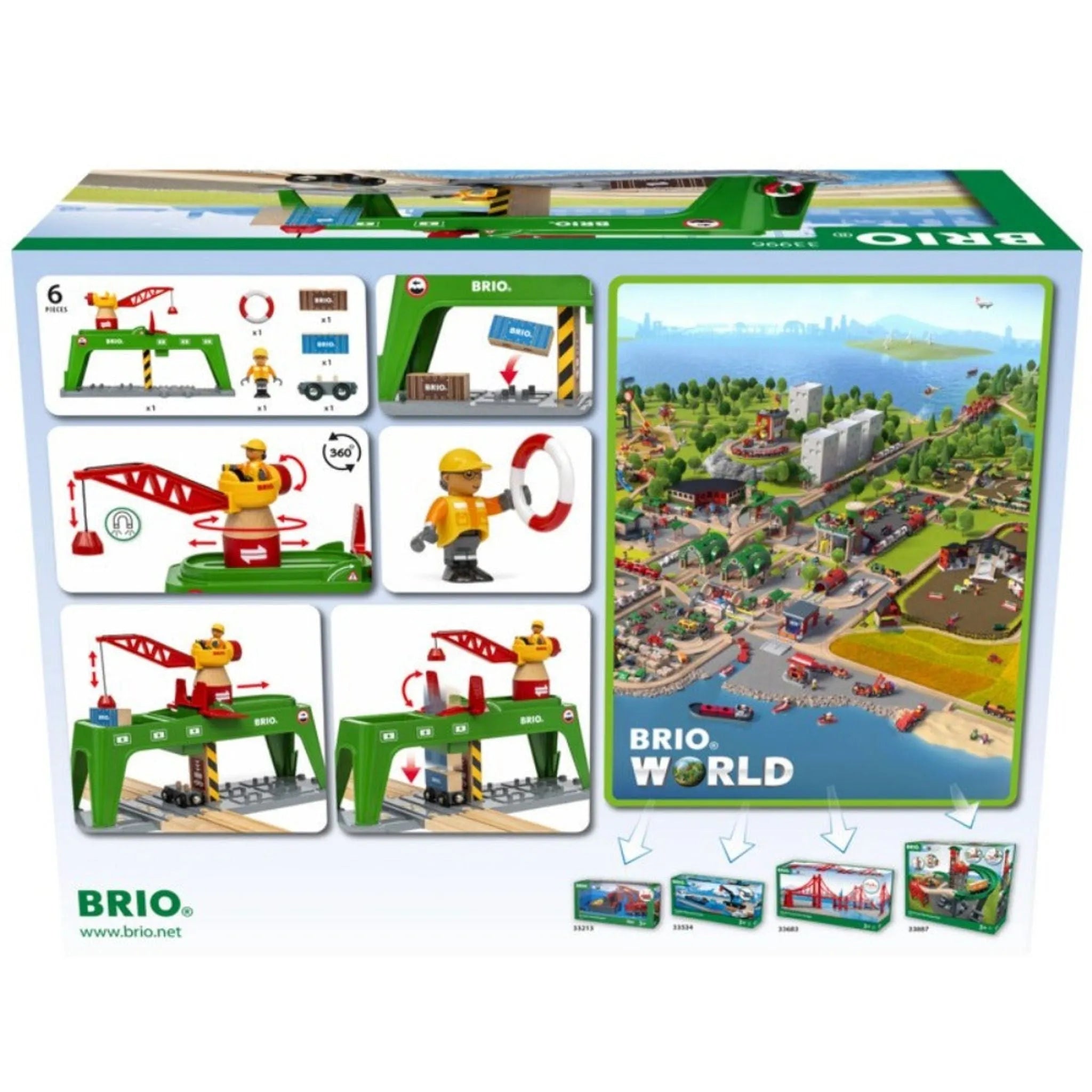 BRIO Crane - Container Crane 6 pieces - Toybox Tales