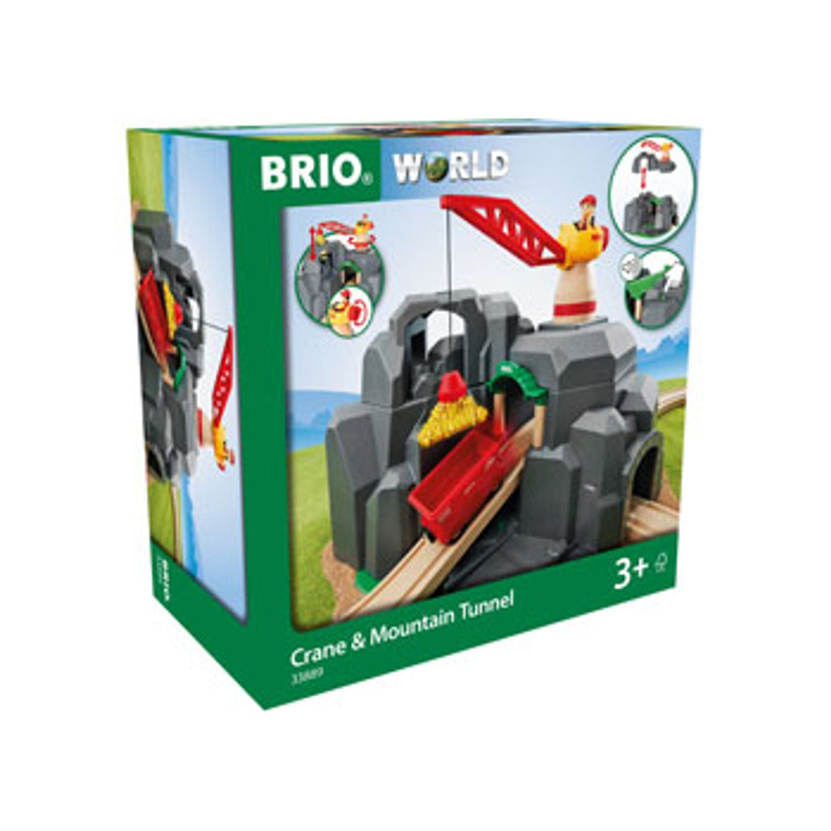 BRIO - Crane and Mountain Tunnel 7 Pieces - Toybox Tales
