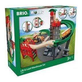 BRIO - Lift and Load Warehouse Set 32 Pieces - Toybox Tales
