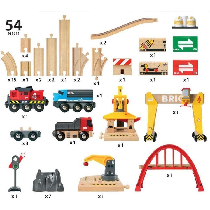 BRIO Set - Cargo Railway Deluxe Set 54 pieces - Toybox Tales