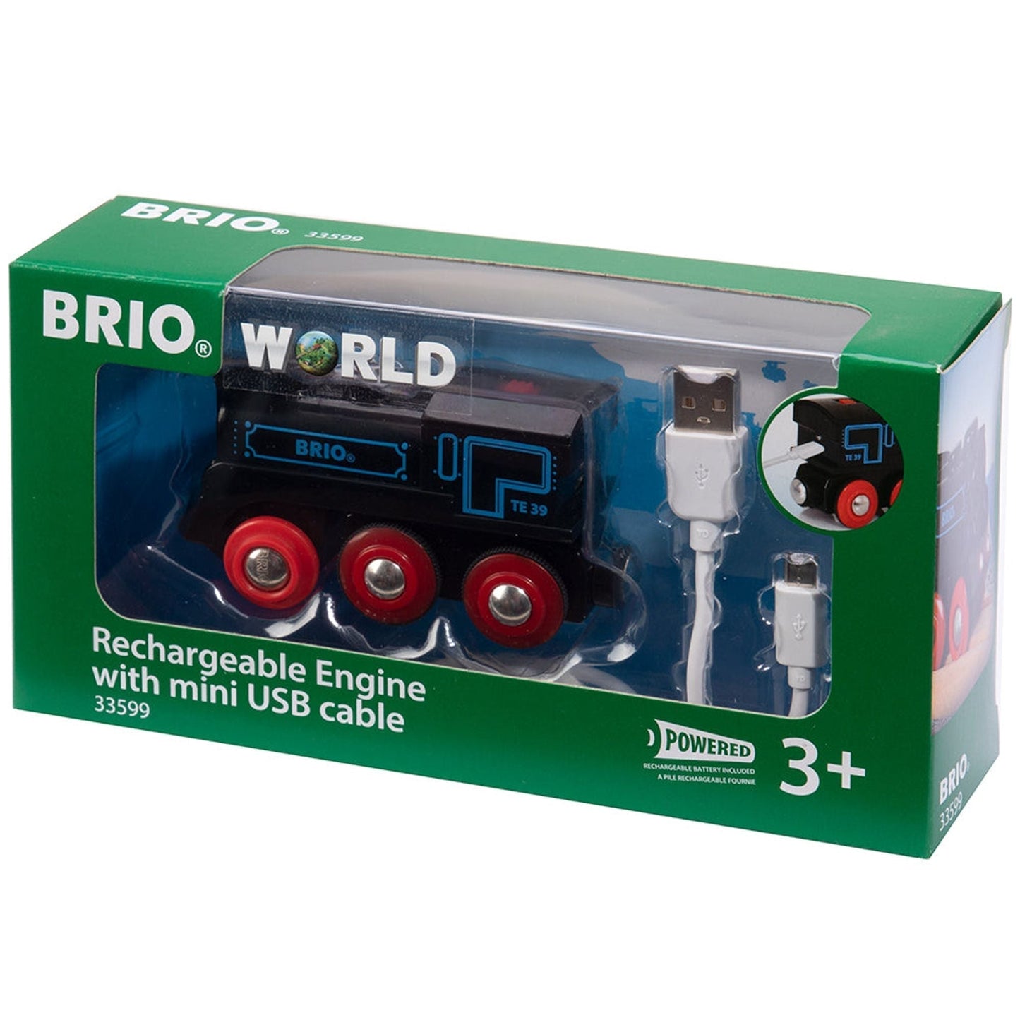 BRIO Train - Rechargeable Engine with mini USB cable - Toybox Tales