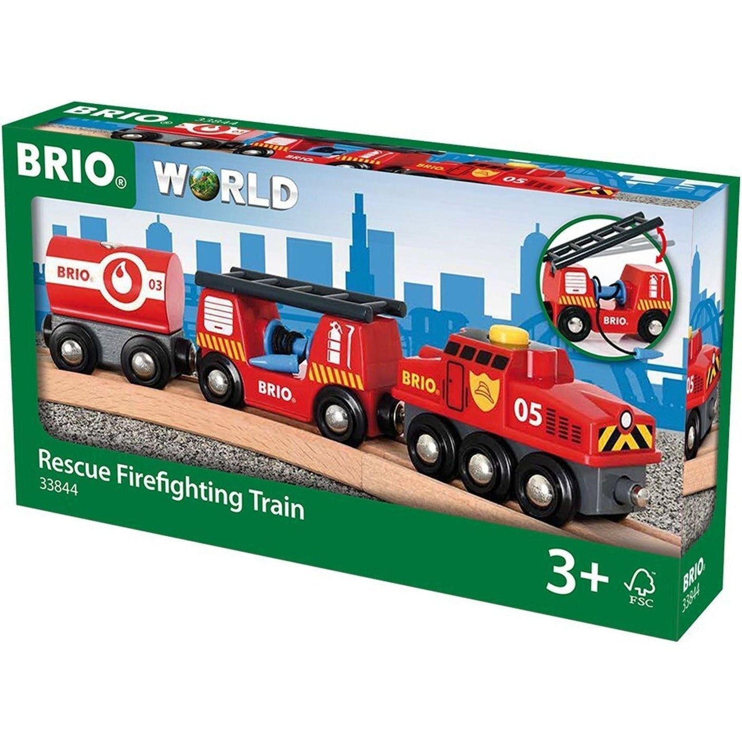 BRIO Train - Rescue Firefighting Train 4 pieces - Toybox Tales