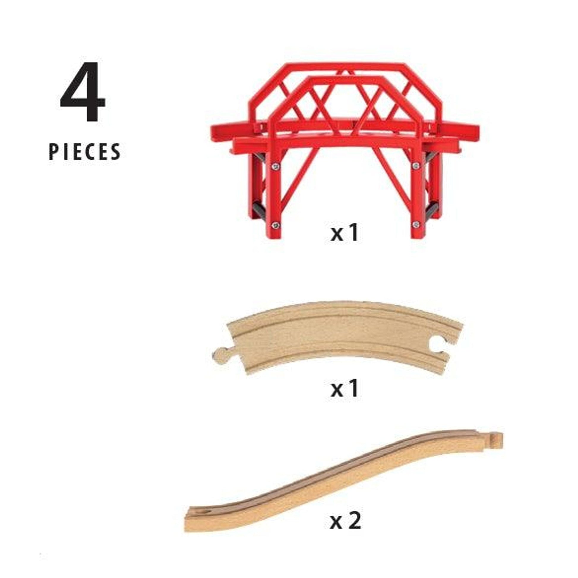 Bridge - Curved Bridge 4 pieces - Toybox Tales