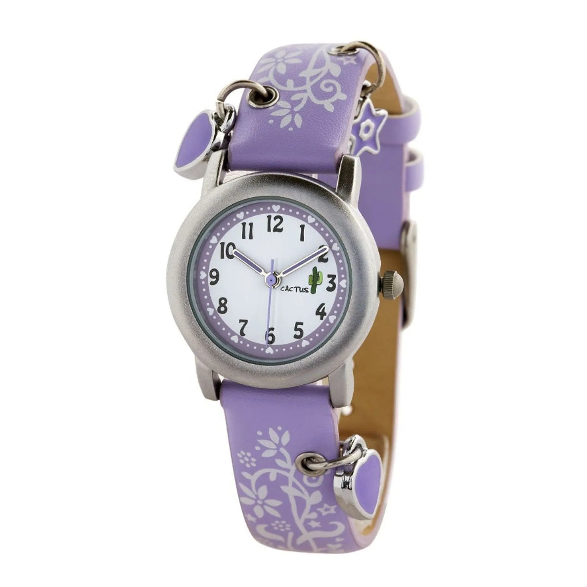 Cactus - Charming - Beautiful Kids Charm Watch - Purple - Toybox Tales