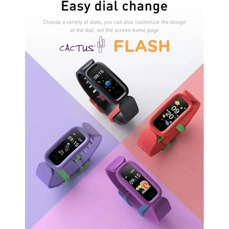 Cactus - Flash - Kids Fitness Activity Tracker - Black - Toybox Tales