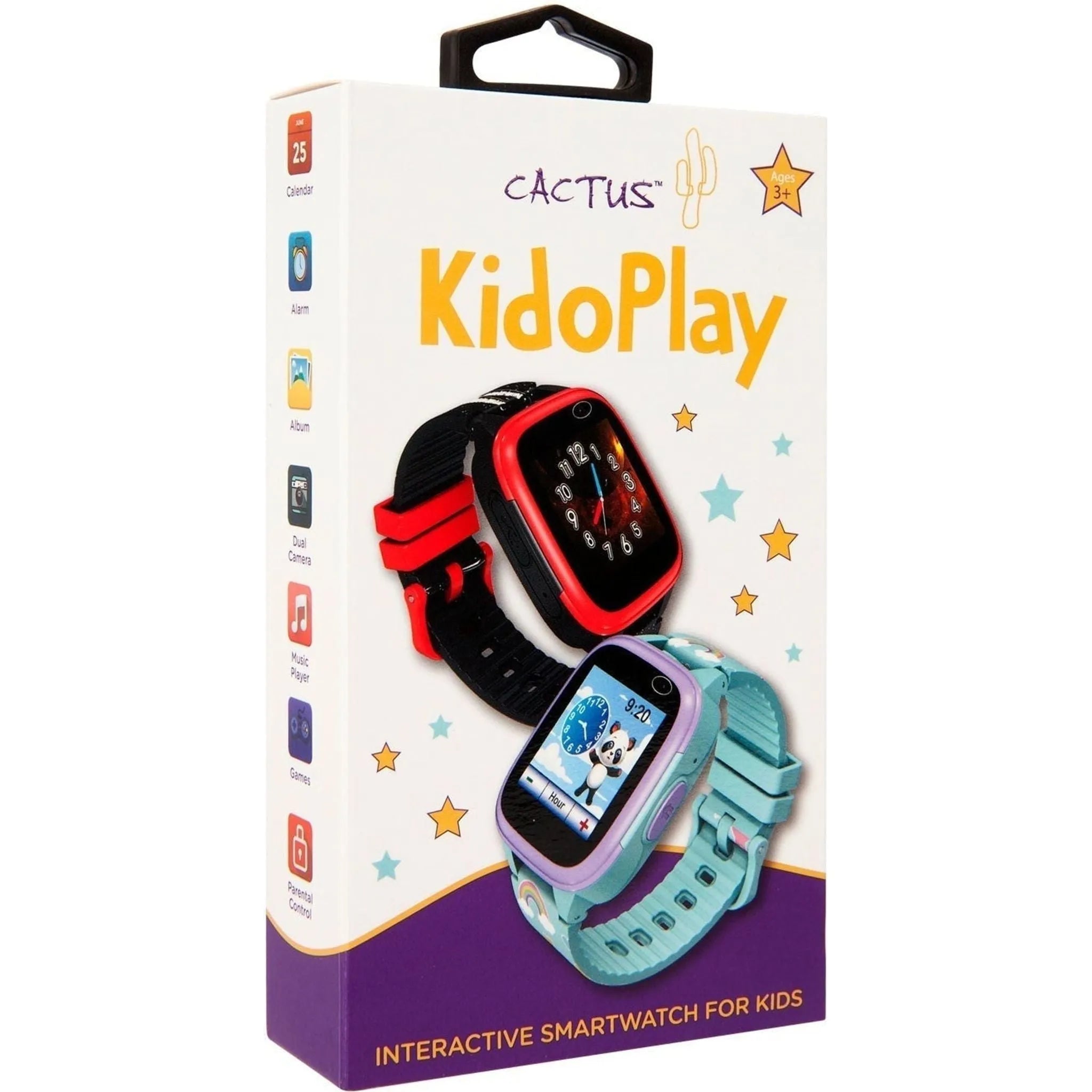 Cactus - KidoPlay - Kids Interactive Game Watch - Aqua / Purple - Toybox Tales